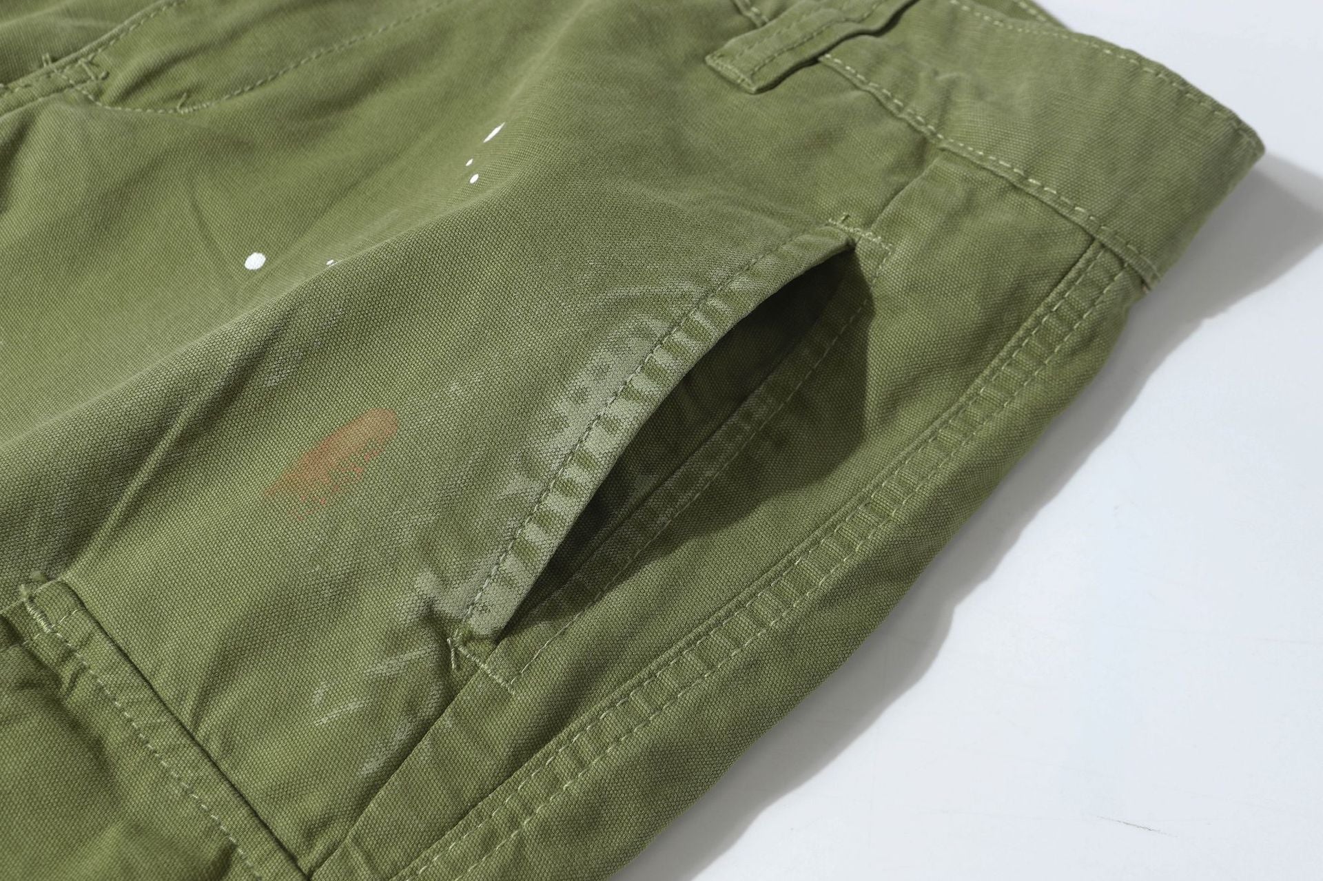 Damage Paint Splatter Multi Pocket Cargo Pants