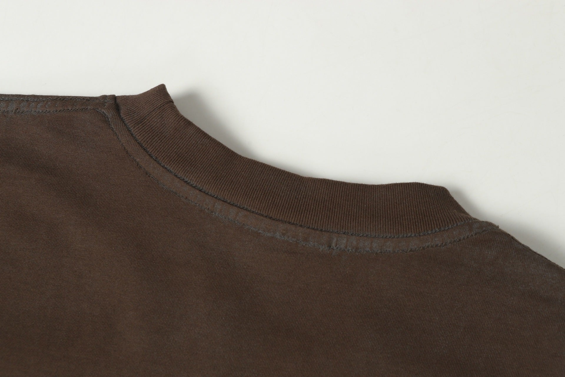 Washed Raw-Edge Splice Short Sleeve T-Shirt