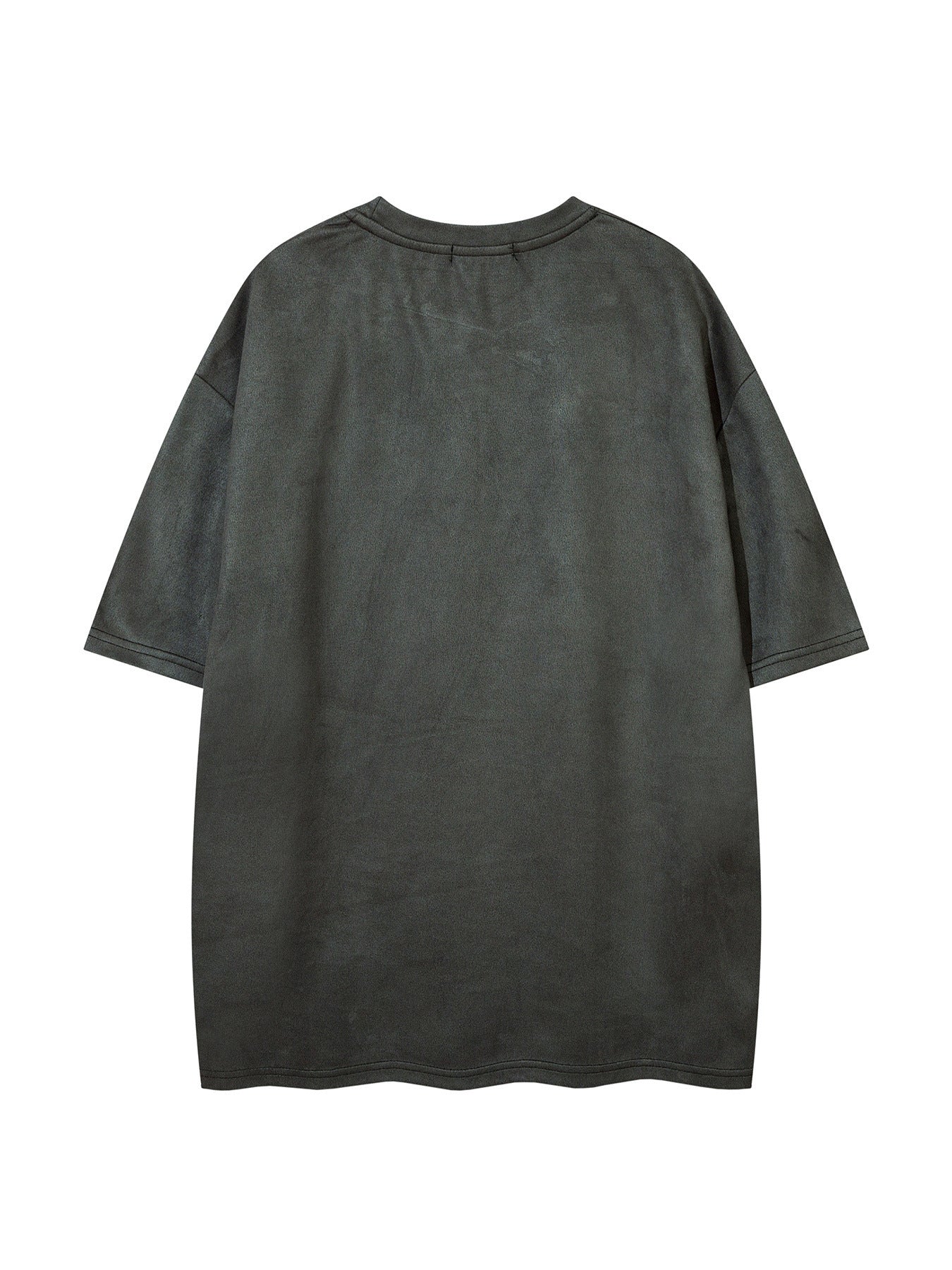 Suede Letter Print Short Sleeve T-Shirt