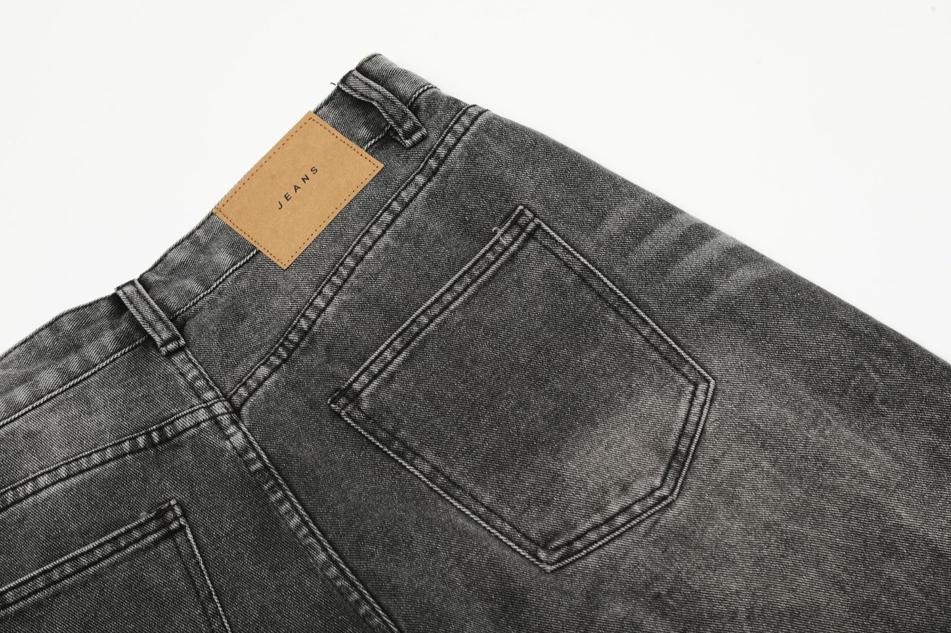 Washed Wide Leg Denim Jort