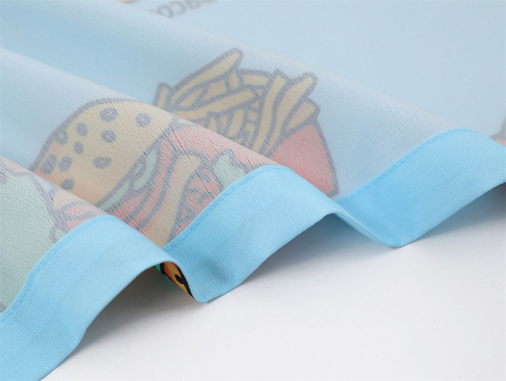 Maglietta con stampa divertente Fast Food