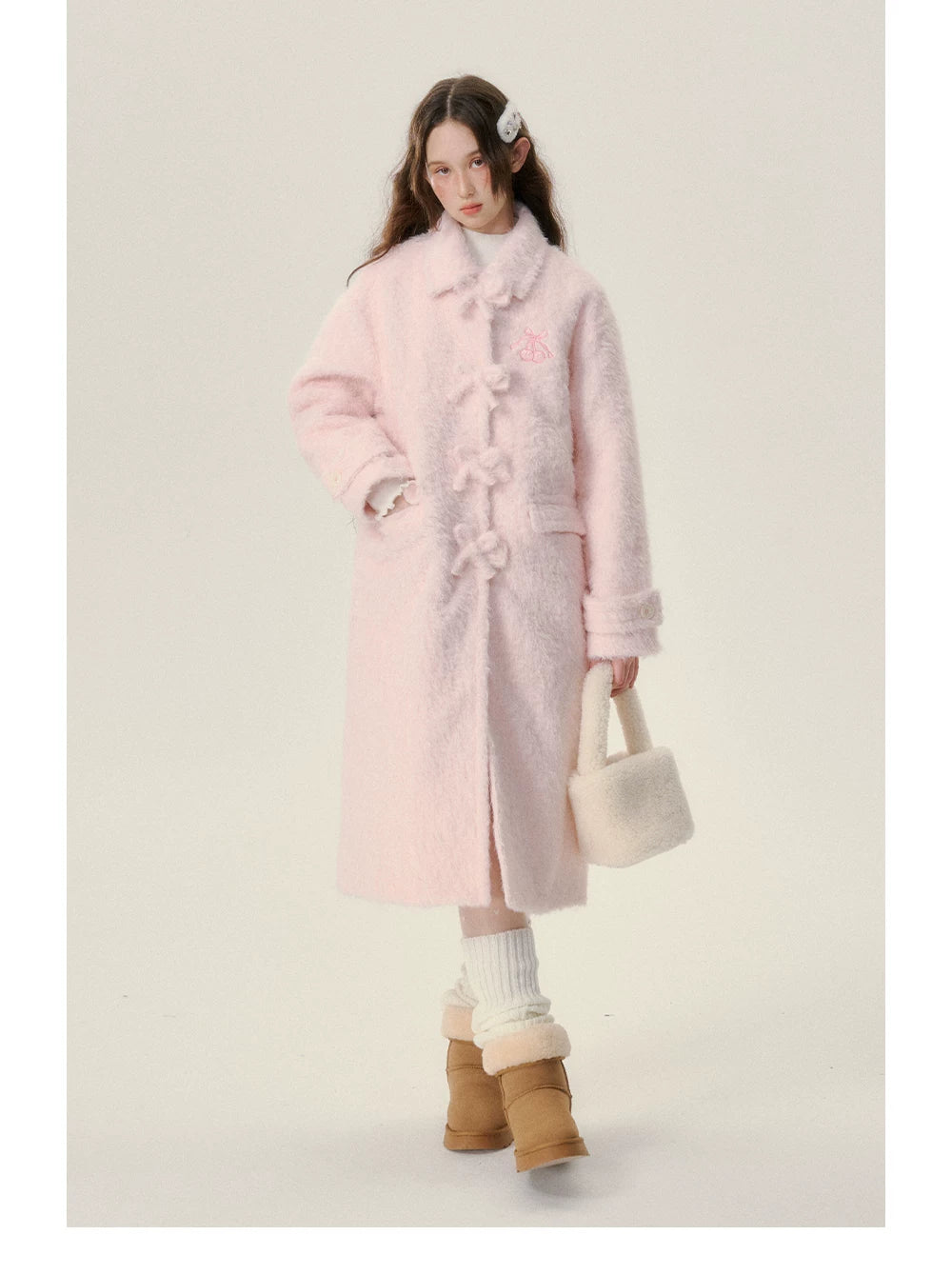 Mid-Length Thick Fake Fur Coat