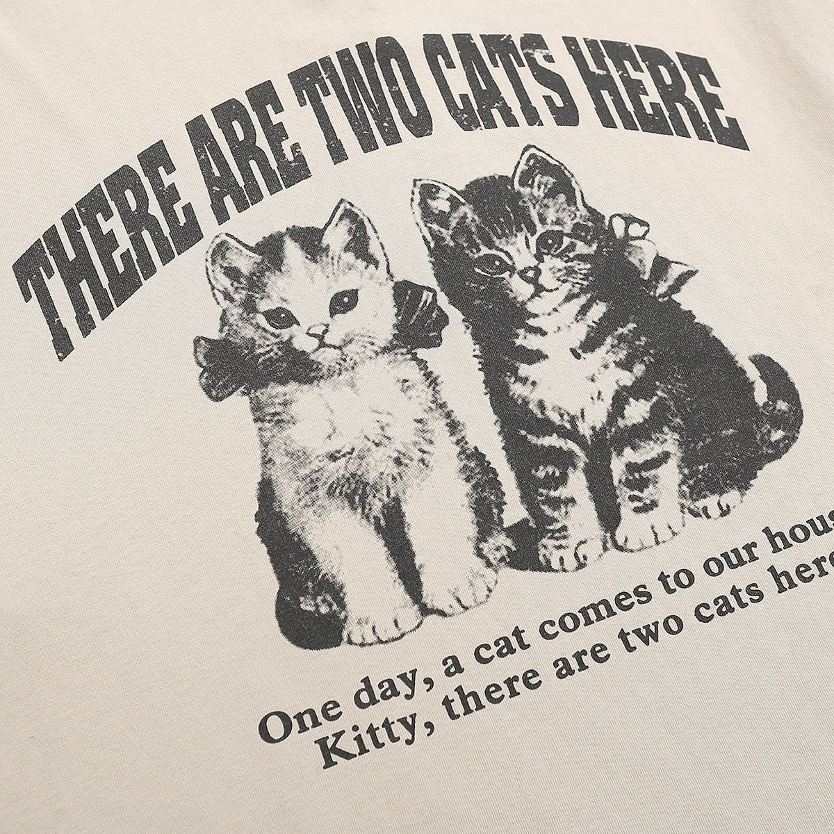 Retro Cats Print T-shirt