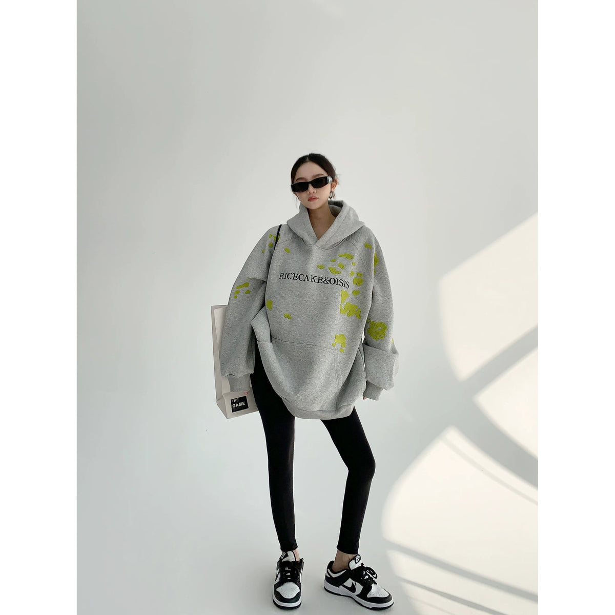 Thick Embroidery Oversized Hoodie
