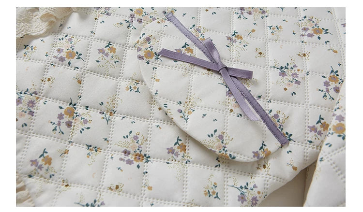 Lace Quilted Cotton Jacket & Short Skirt Setup