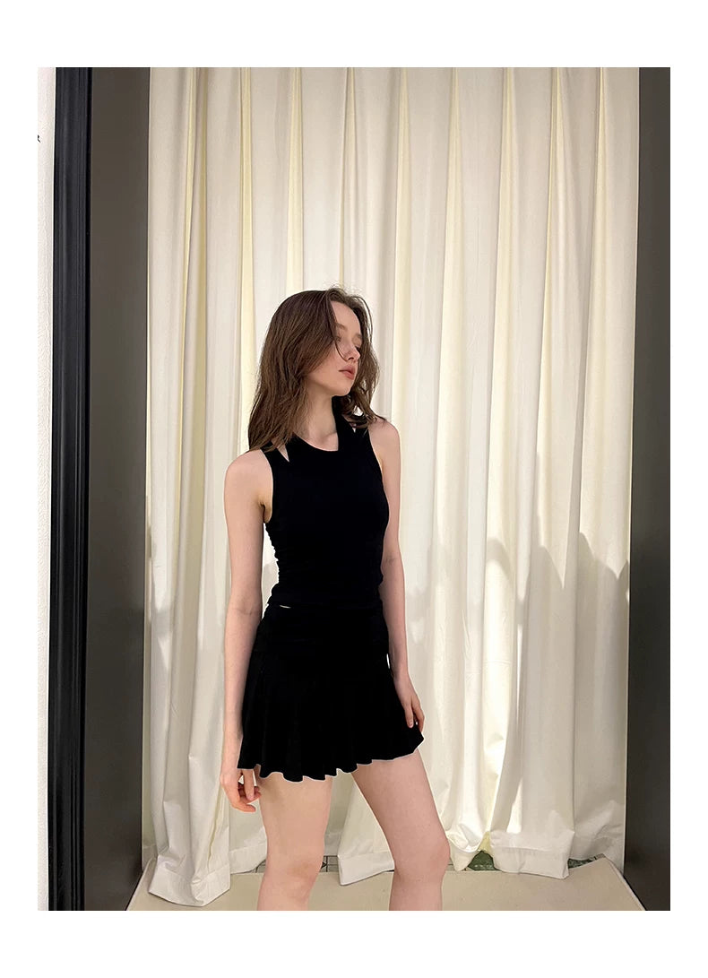 Ballet Pleated Slimming Short Skirt