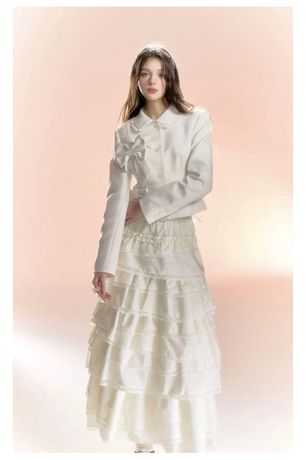 Original Lace Ruffle Short Skirt & Long Skirt