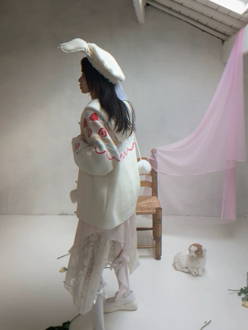 Cake Hooded Knit Cardigan