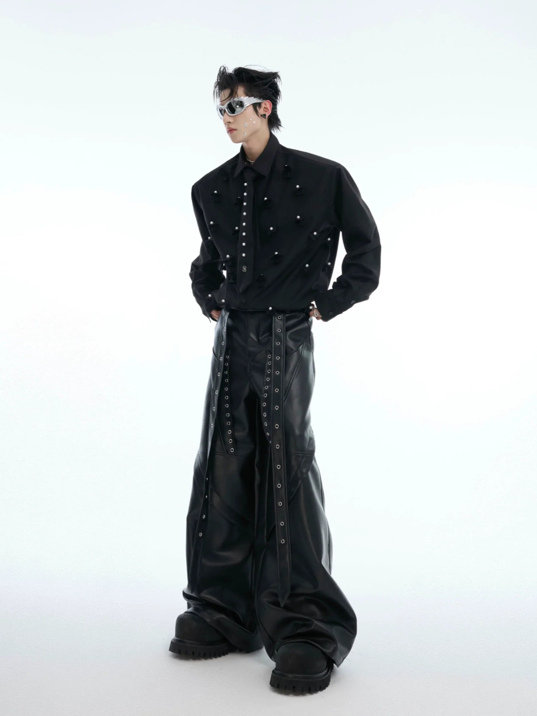 Pearl Decor Long Sleeve Shirt