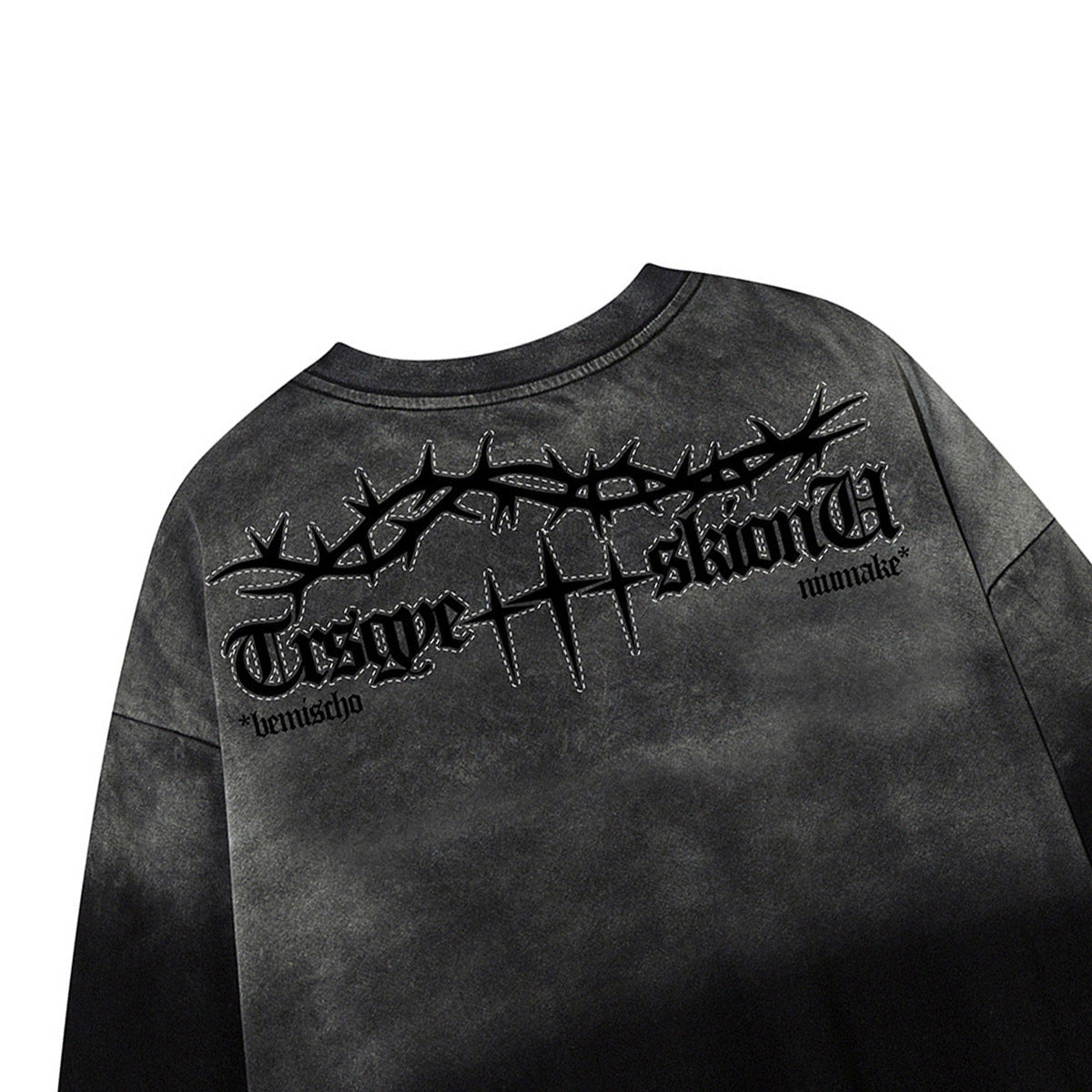 Gradient Thorn Logo Print Short Sleeve T-Shirt
