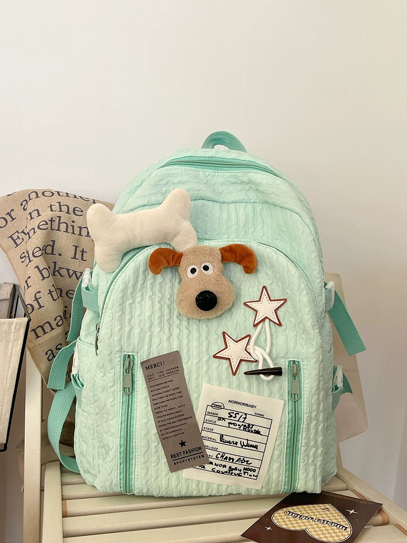 Gromit Dog Backpack with Plush Bone & Star Charms