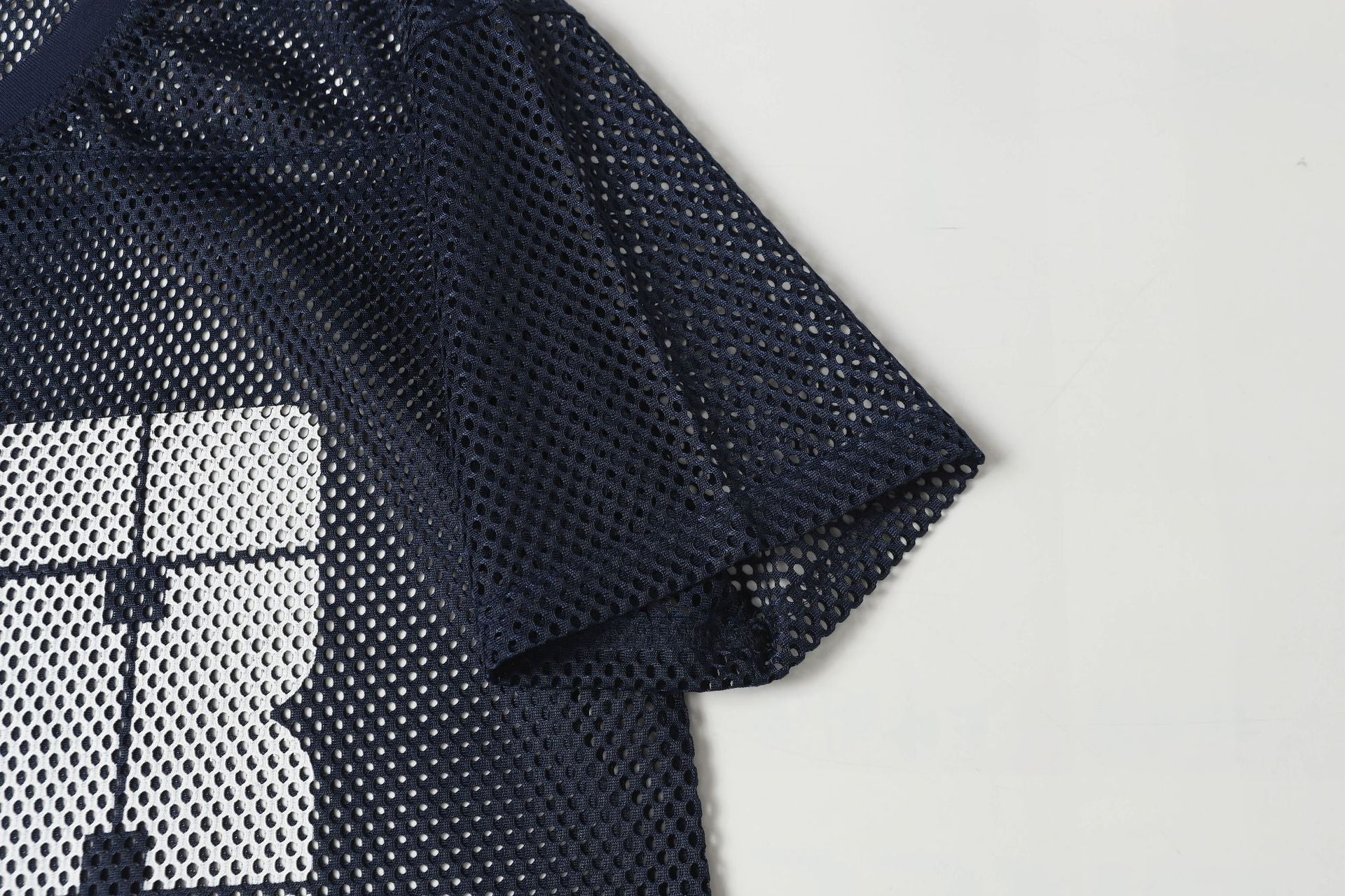 Mesh Number Print Short Sleeve T-Shirt