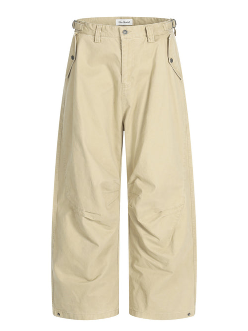 Vintage Cargo-Hose mit weitem Bein - S / Helles Khaki
