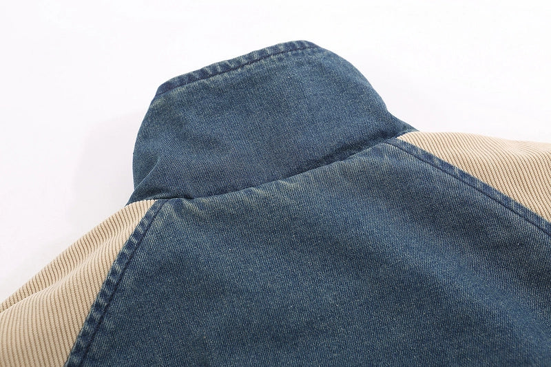 Giacca di jeans sfumata retrò unisex