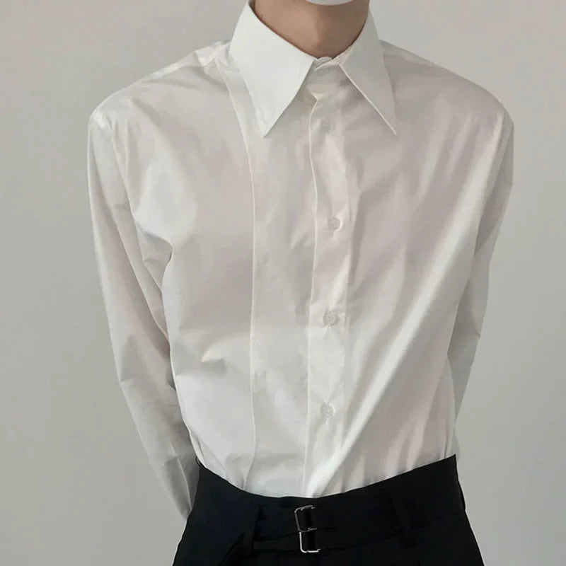 Overlap Placket Long Sleeve Shirt