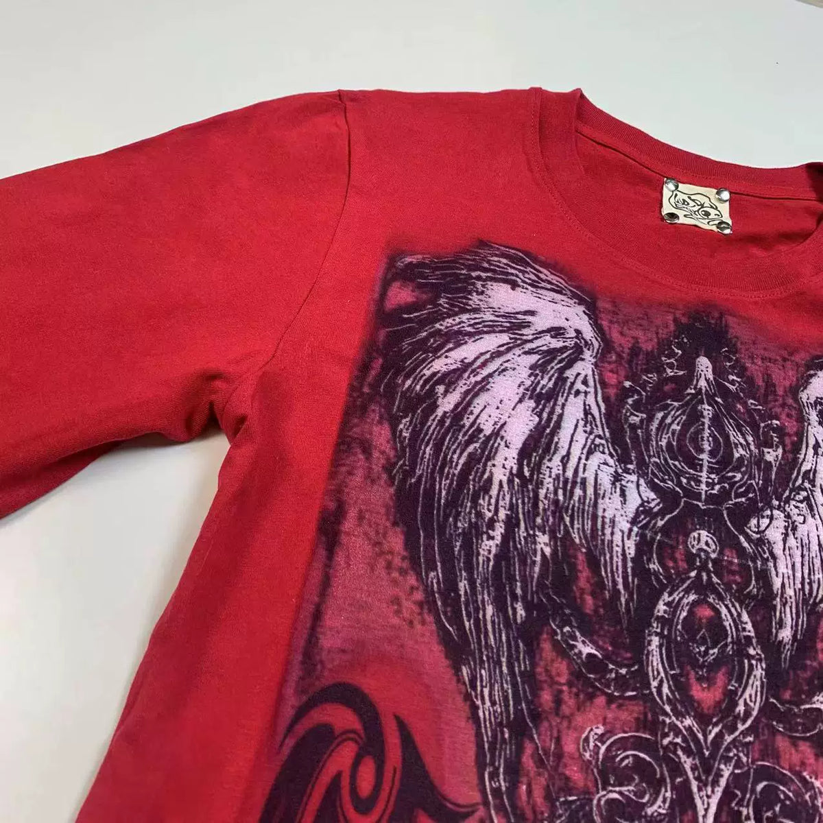 Punk Gothic Metal-Inspired Long Sleeve T-Shirt