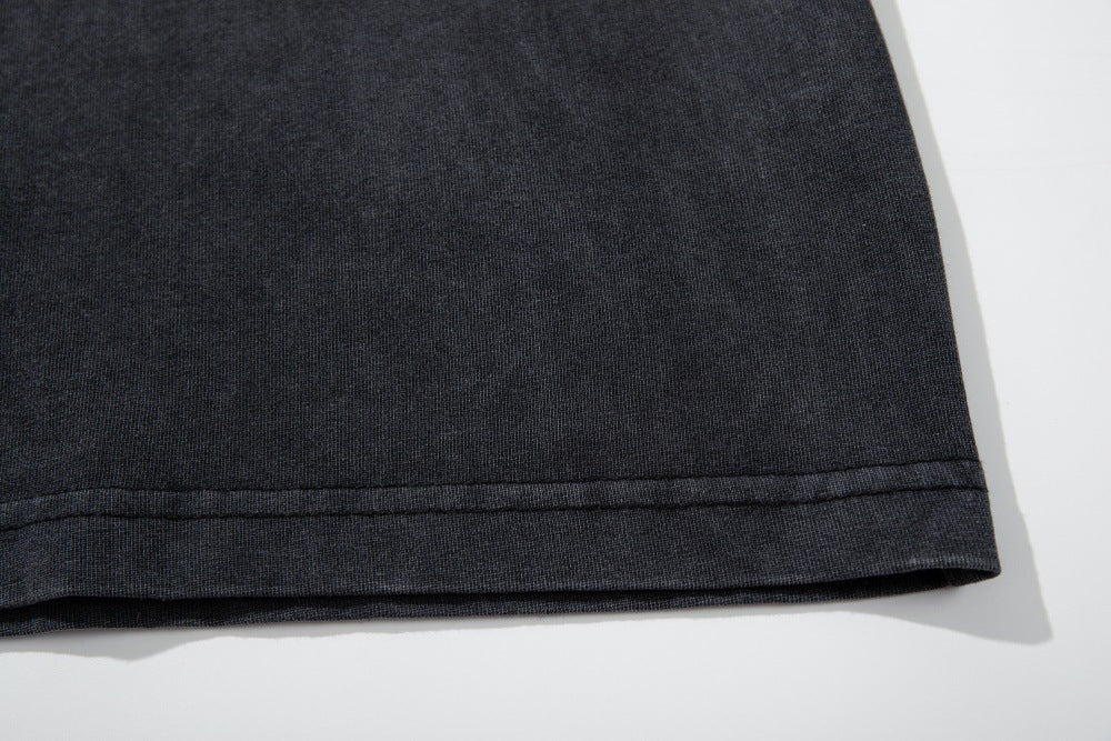 Verblasstes Einhorn-Rundhalst-Shirt