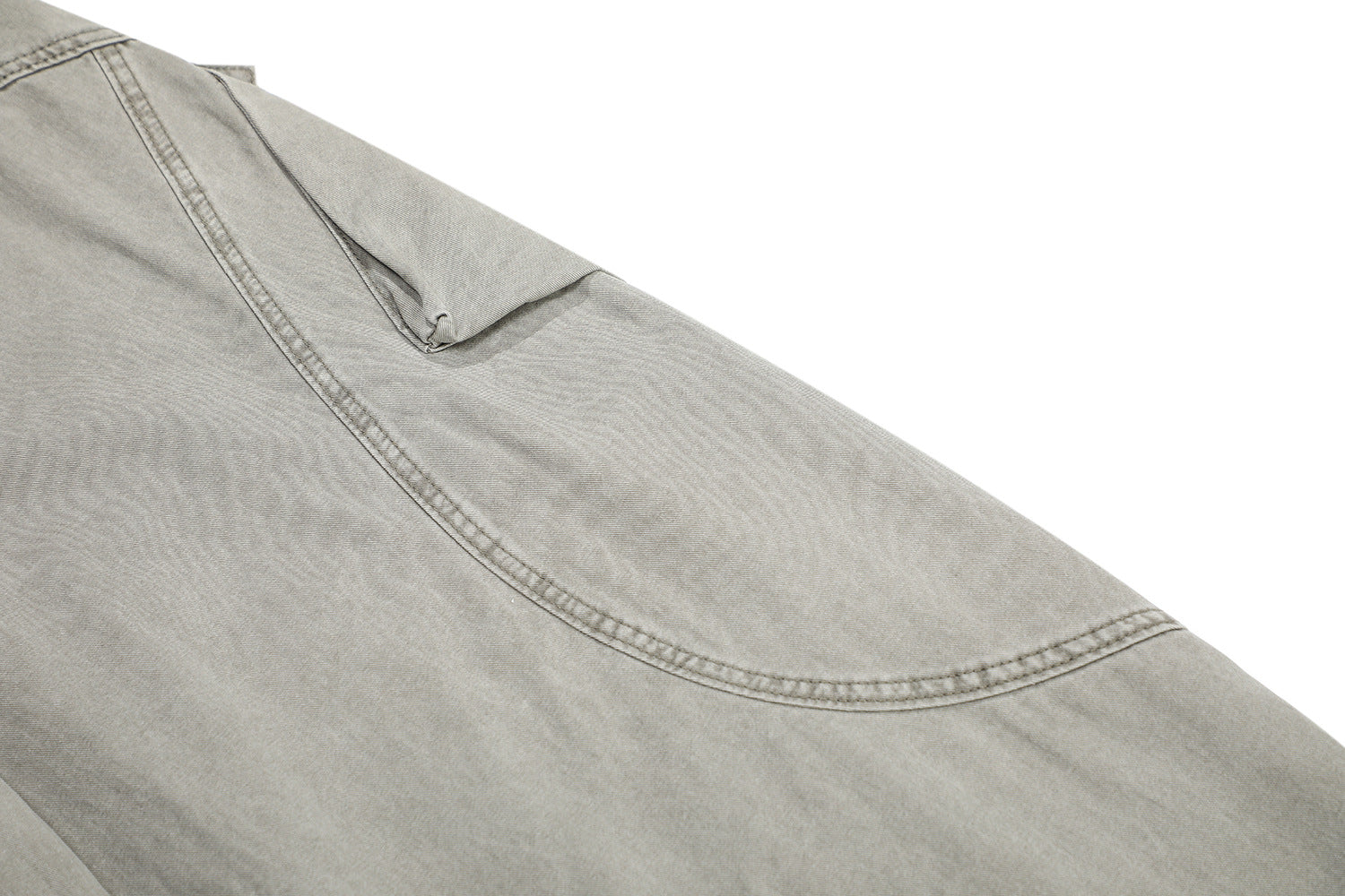 Multi-Pocket Deconstruction Curved Wide Leg Denim Jeans