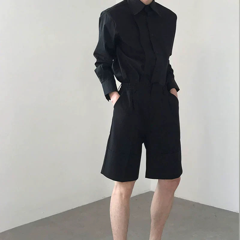 Overlap Placket Long Sleeve Shirt