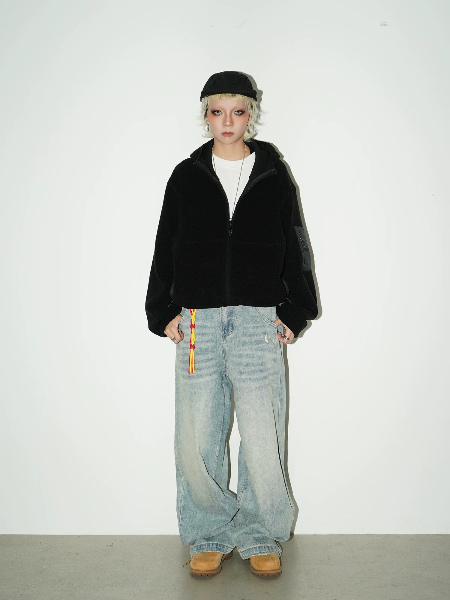 Fleece Zipper Hoodie & Drawstring Sweat Pants Setup