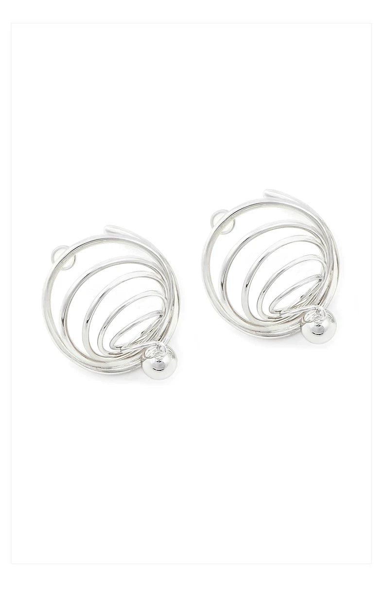 Spiral Circle Earrings