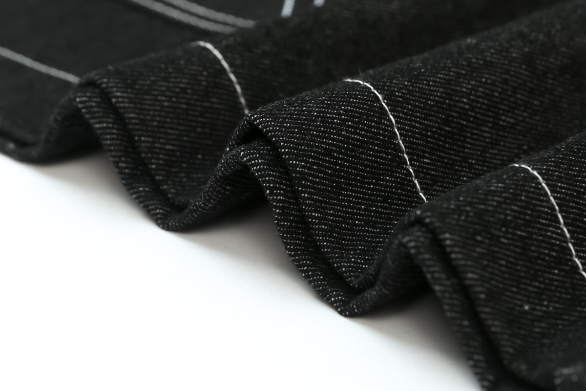 Heavyweight Embroidered Multiple Pocket Denim Jort