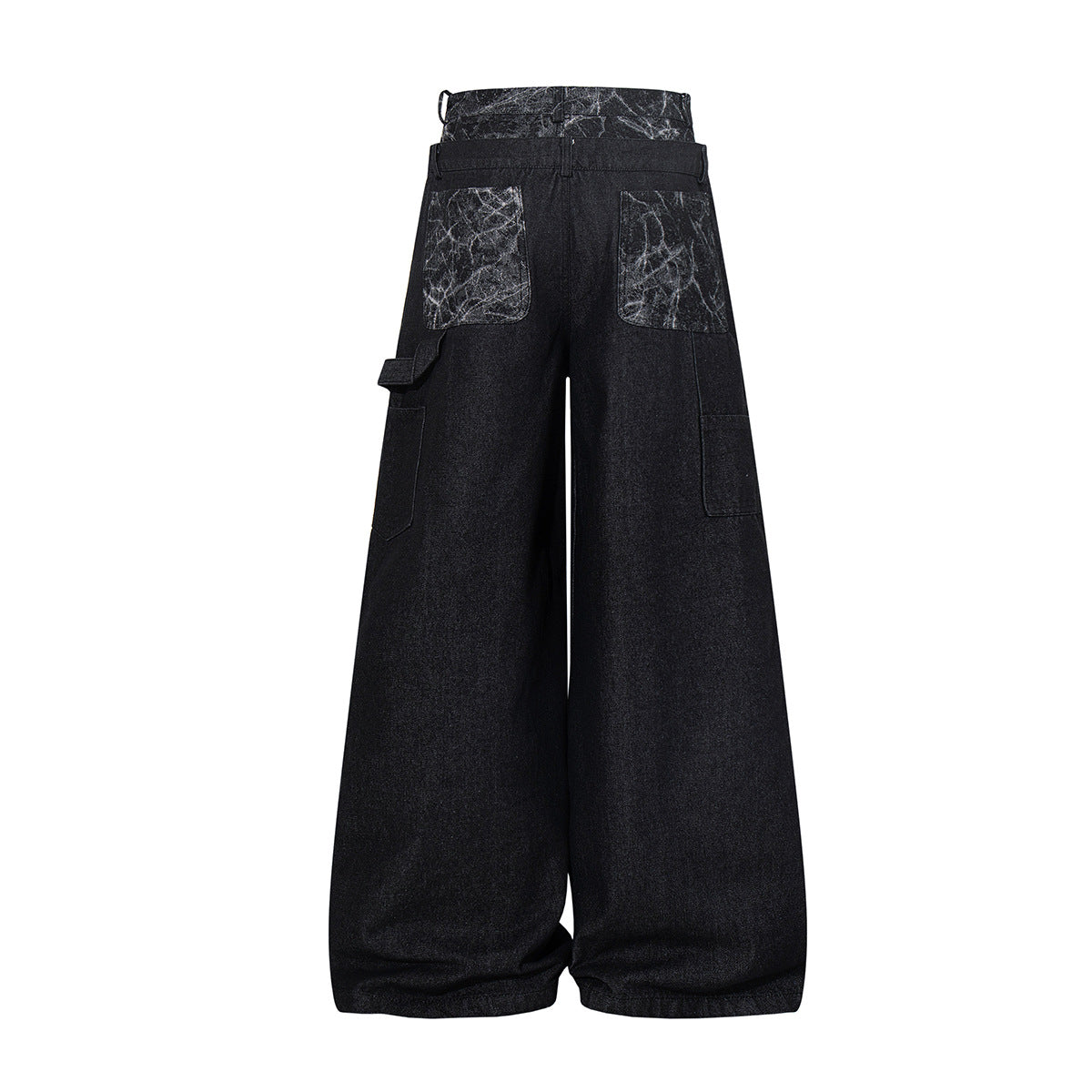 Heavy Wash Workwear Wide Leg Denim Jeans