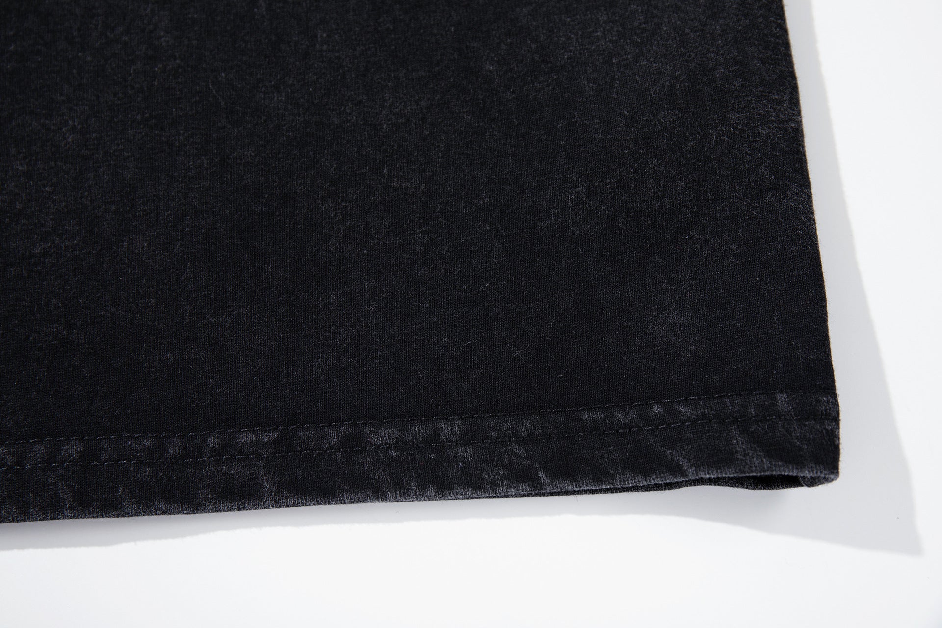Embroidery Washed Damage Short Sleeve Shirt