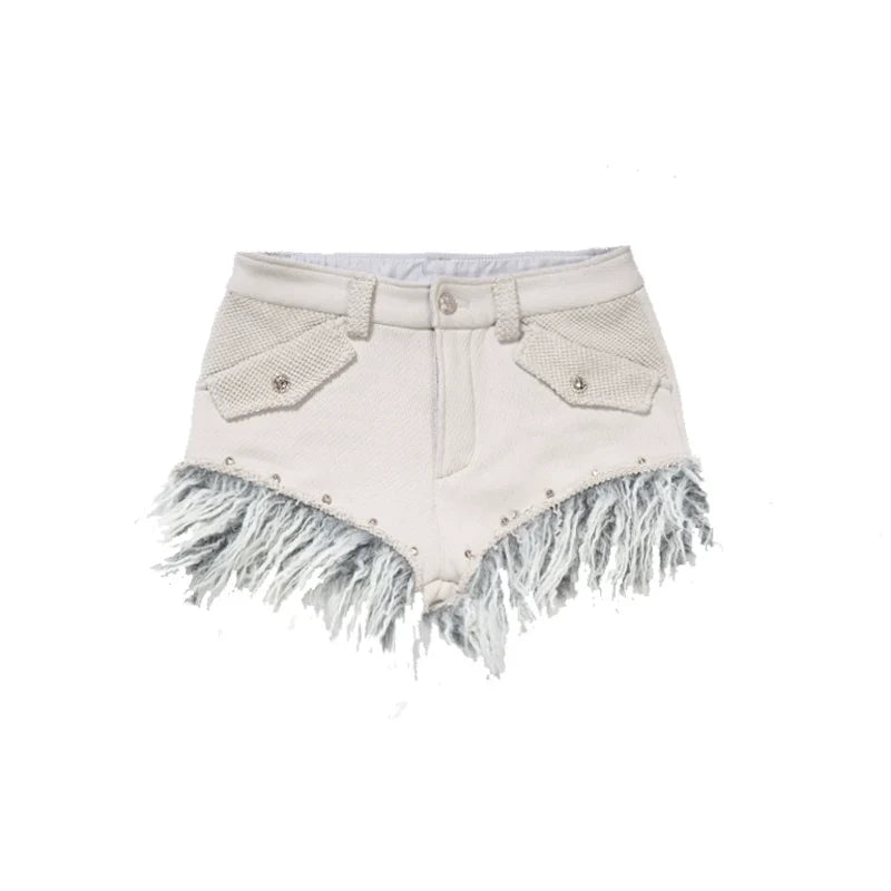 Patchwork Heavy-Duty Punk Short Pants & Leg Cover