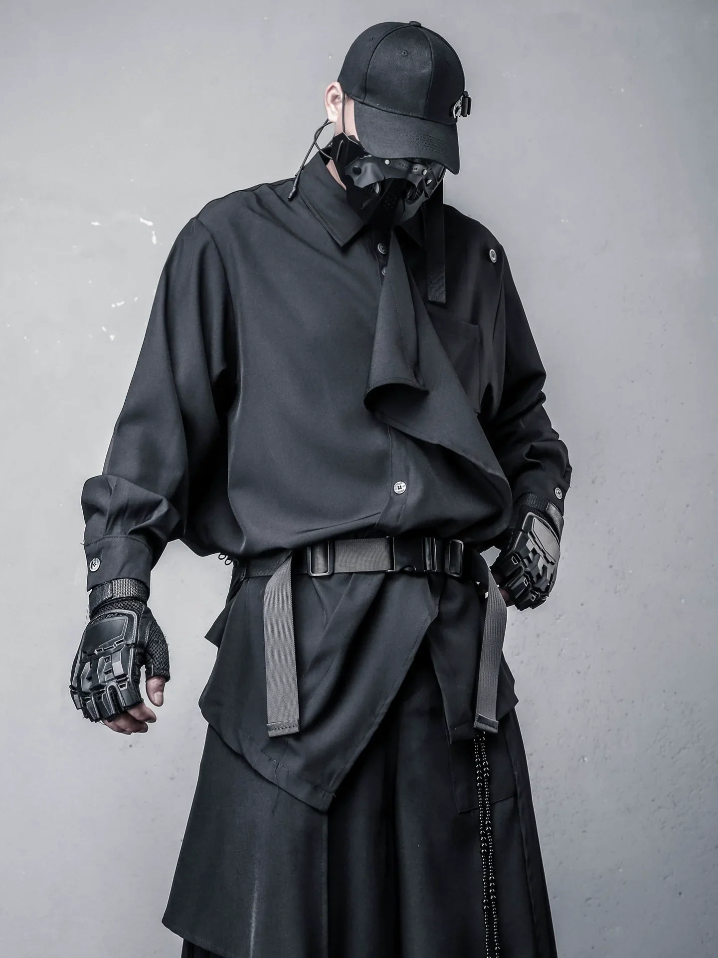 Deconstructed Irregular Design Long Sleeve Shirt