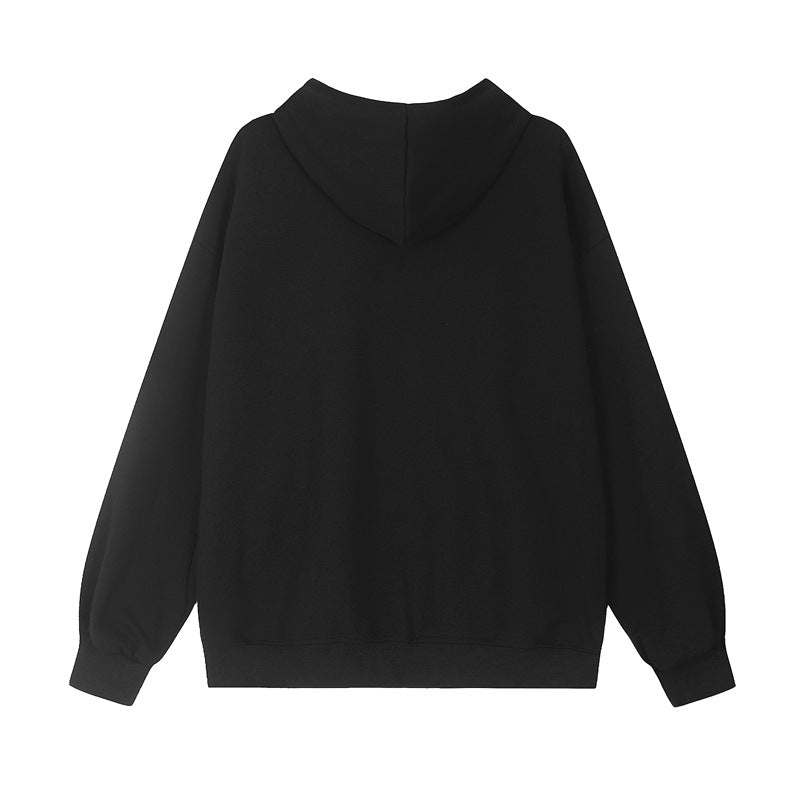 Felpa con cappuccio oversize con doppia cerniera e bottoni in metallo