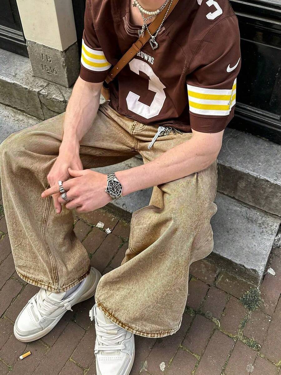 Denim Straight Loose Street Style Jeans