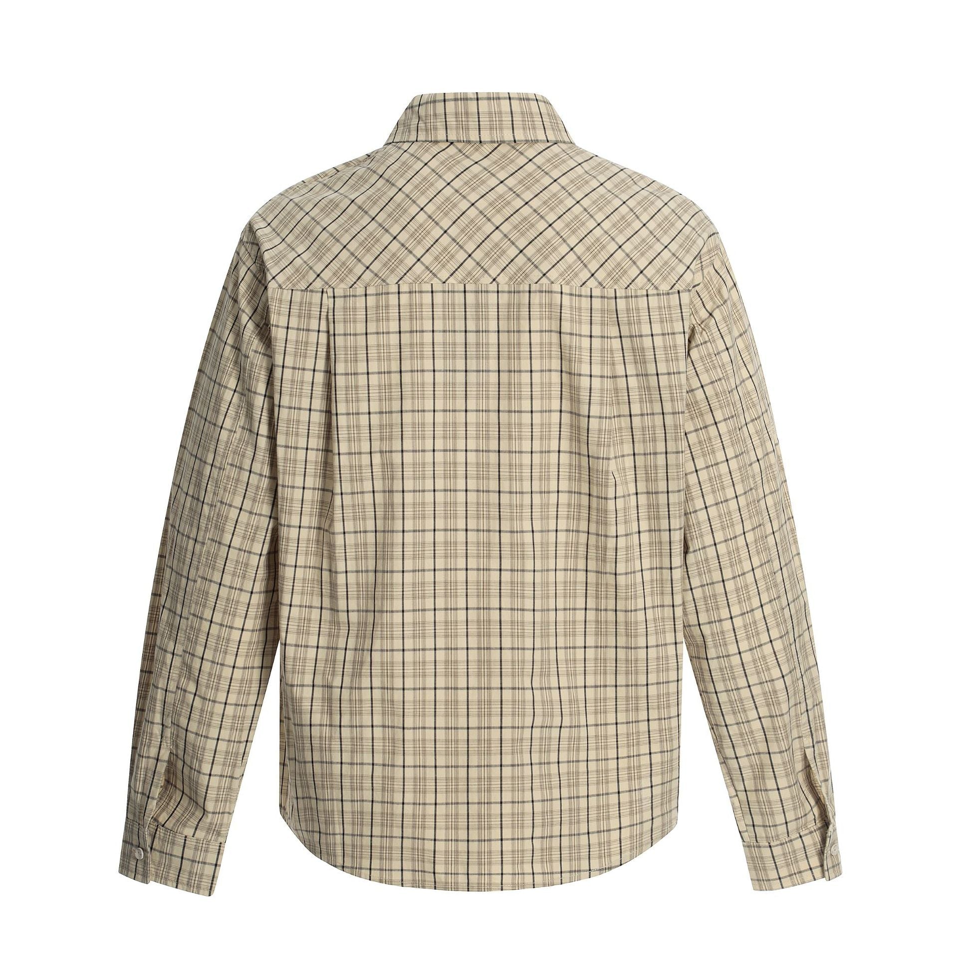 Plaid Letter Print Long Sleeve Shirt