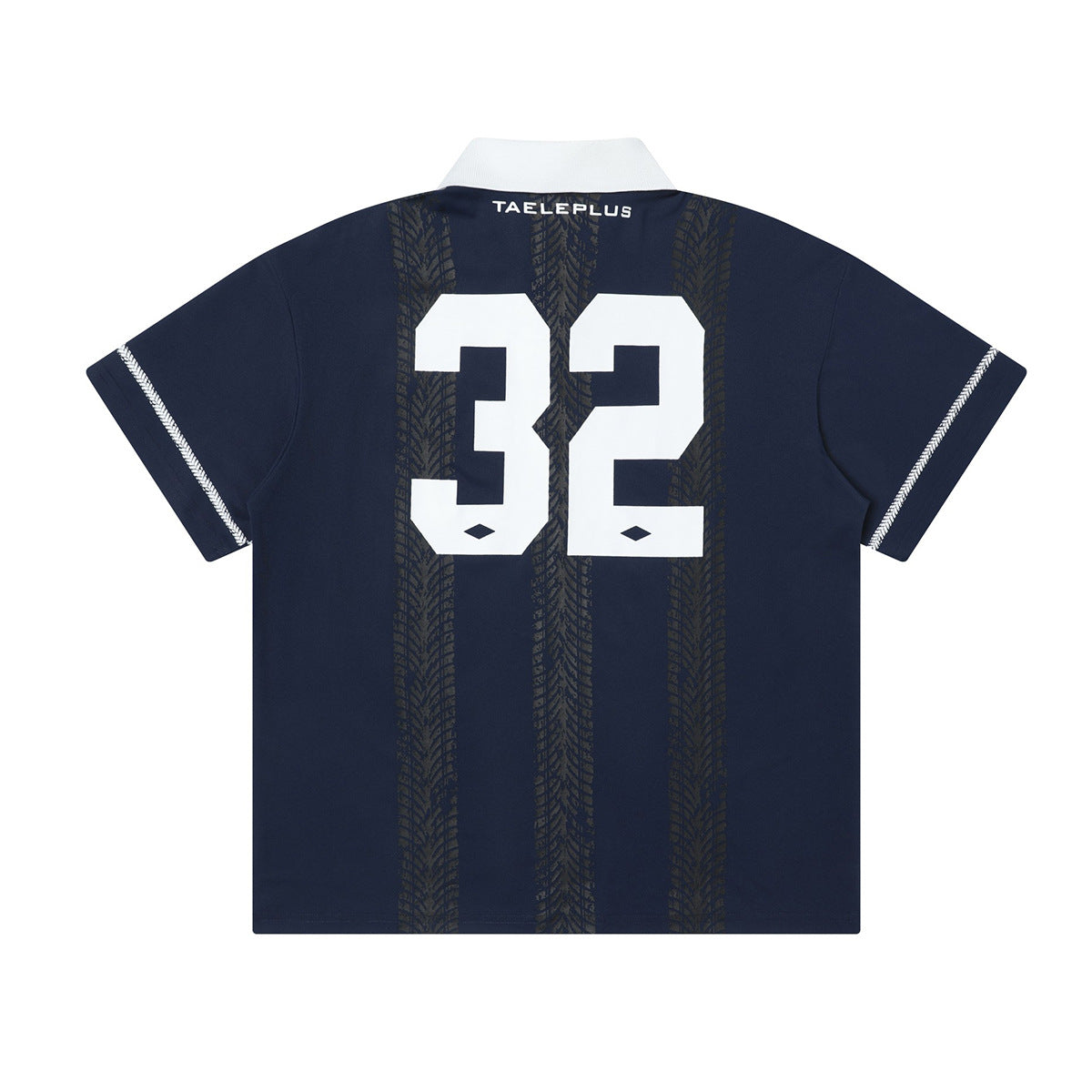 Retro Wheel Print Polo Jersey