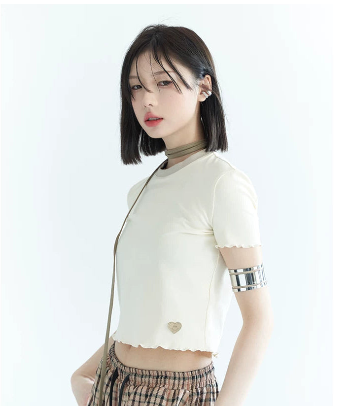 Slim Fit Round Neck Short Sleeve T-Shirt