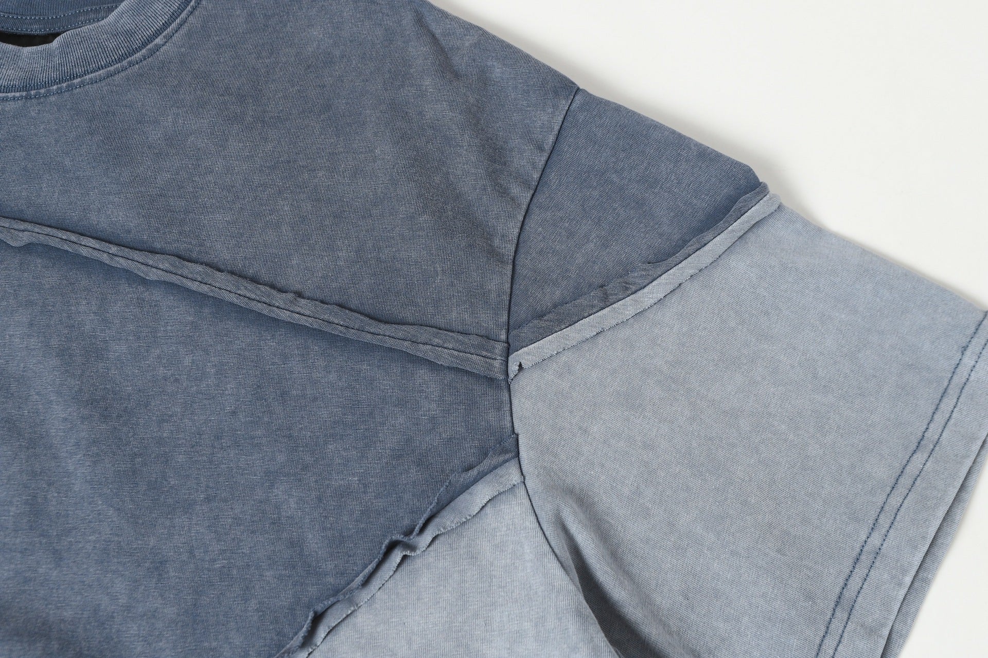 Cotton Wash Raw Edge Oversize Short Sleeve T-Shirt
