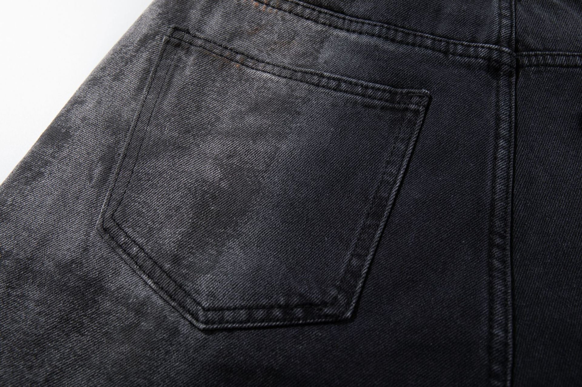 Washed Wide Leg Denim Jeans