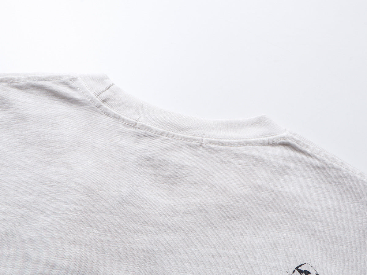 Graphic Print Wash Long Sleeve T-Shirt