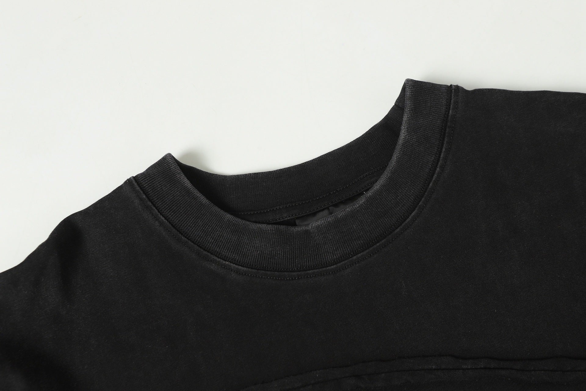 Cotton Wash Raw Edge Oversize Short Sleeve T-Shirt