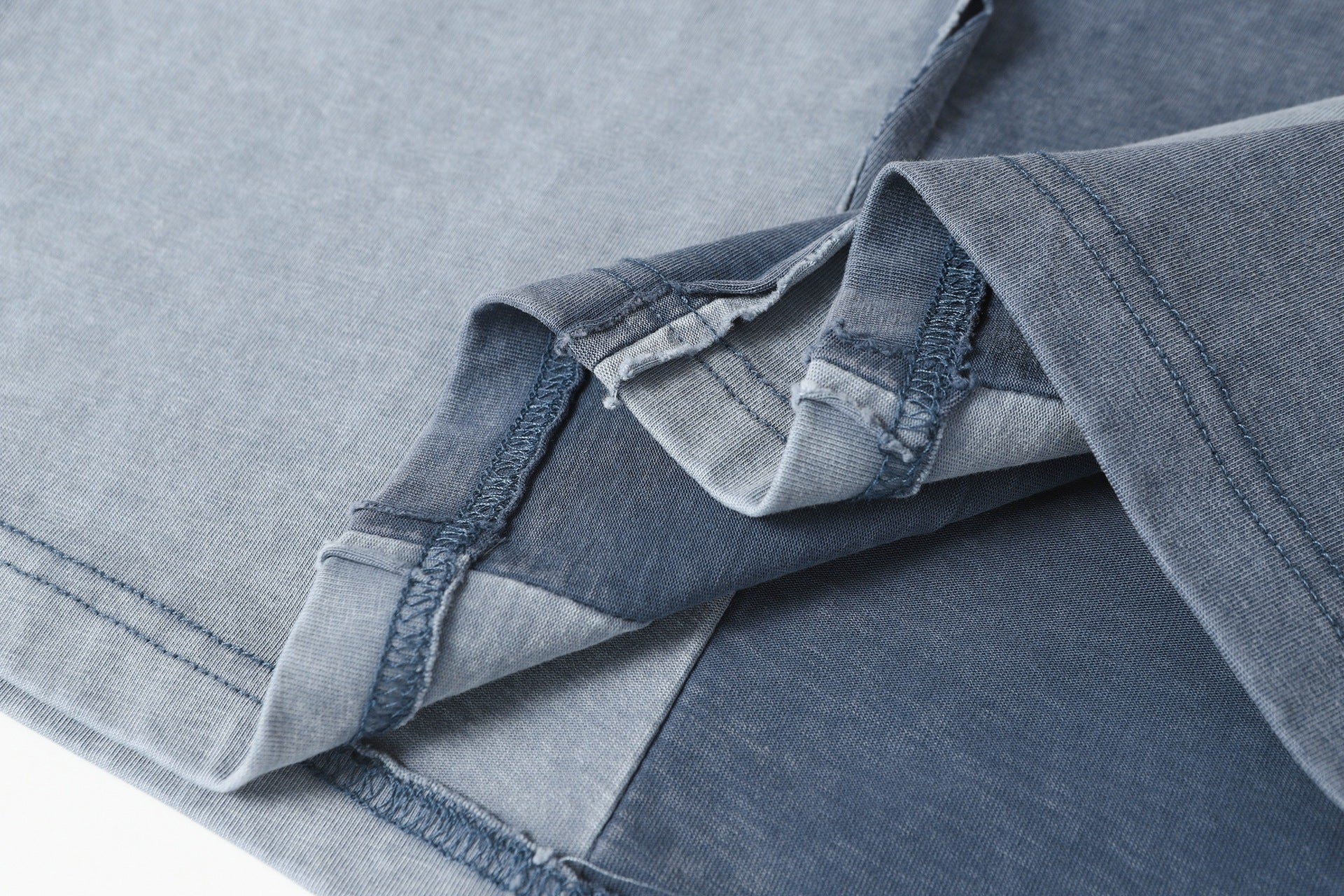 Cotton Wash Raw Edge Oversize Short Sleeve T-Shirt