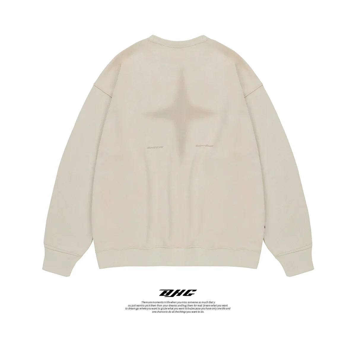 Overize Suede Round Neck Sweatshirt