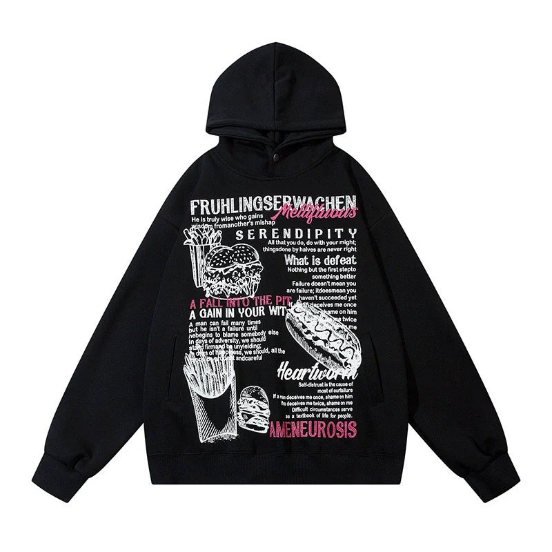 Fun Letter Print Oversize Hoodie