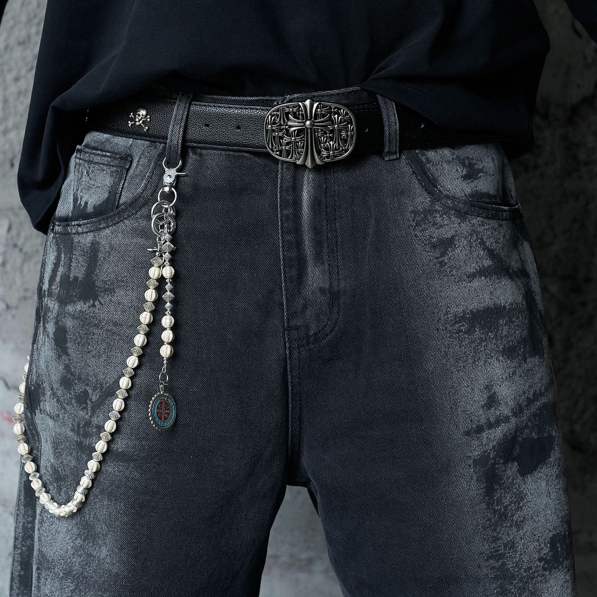 Washed Wide Leg Denim Jeans