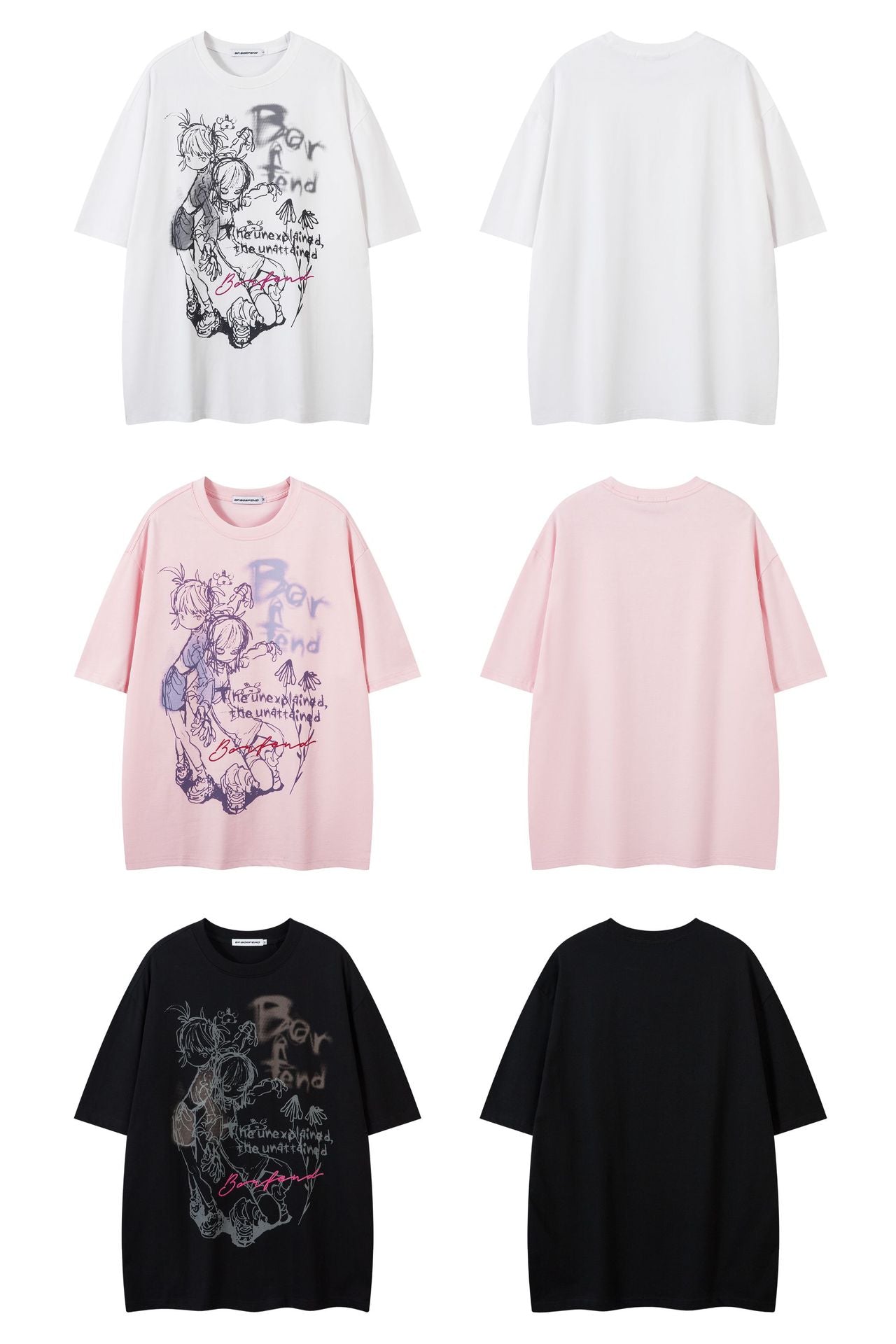 Illustration Graffiti Letter Short Sleeve T-Shirt