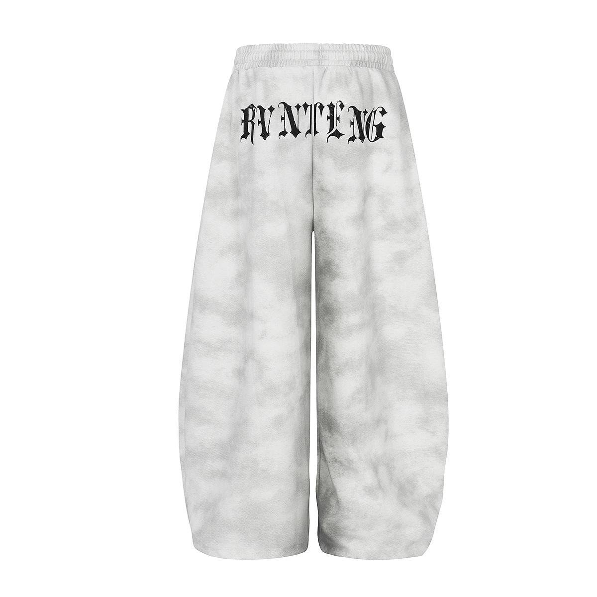 Cloud Washed Cross Embroidery Wide Leg Sweaet Pants