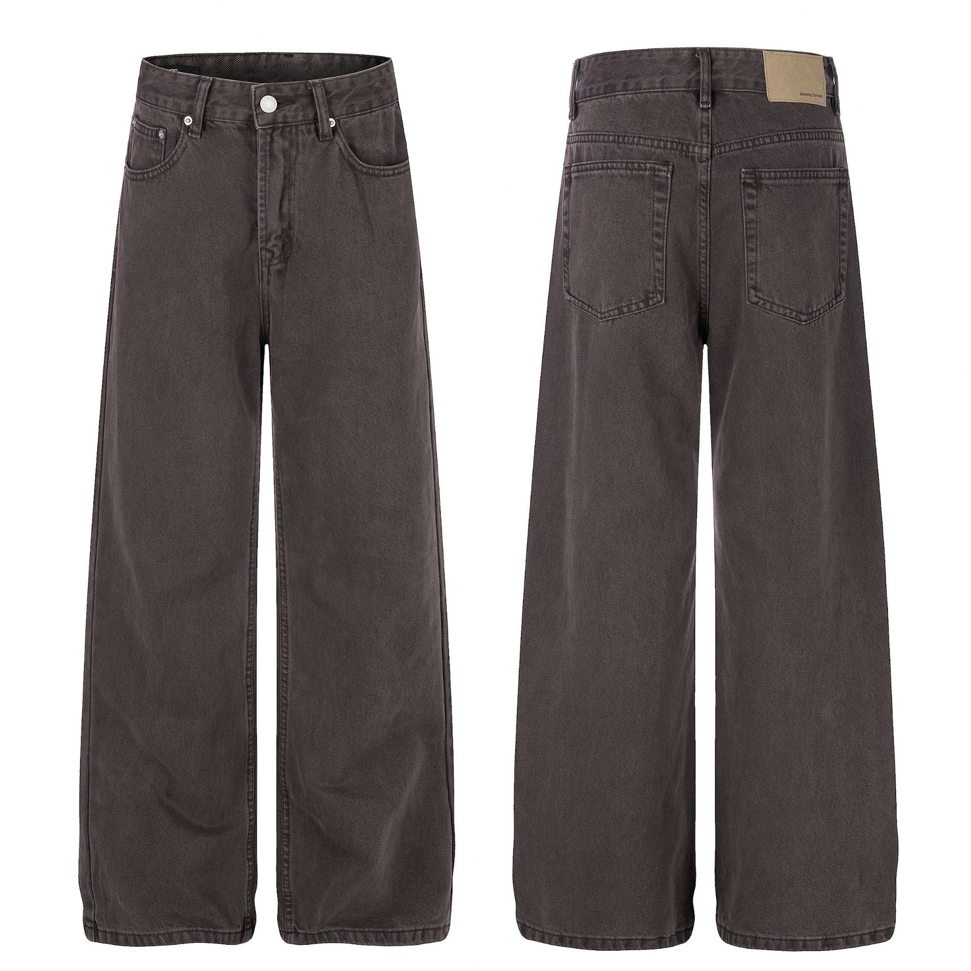 Washed Fade Wide Leg Denim Jeans