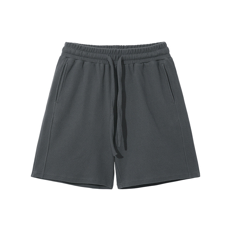 Oversize Waffle Polo Shirt & Waffle Shorts Setup