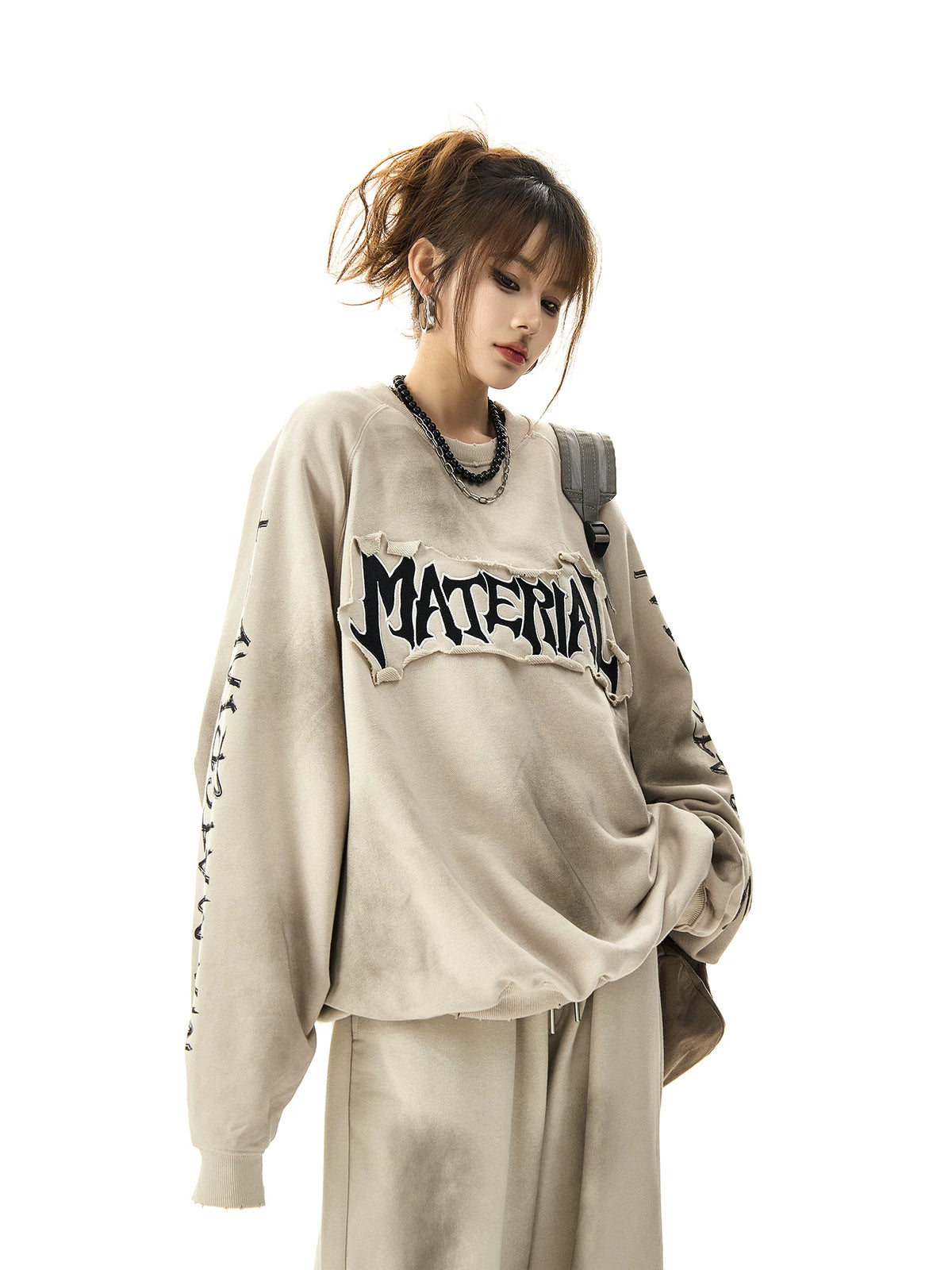 Patchwork Oversize Sweatshirt Na2928-K