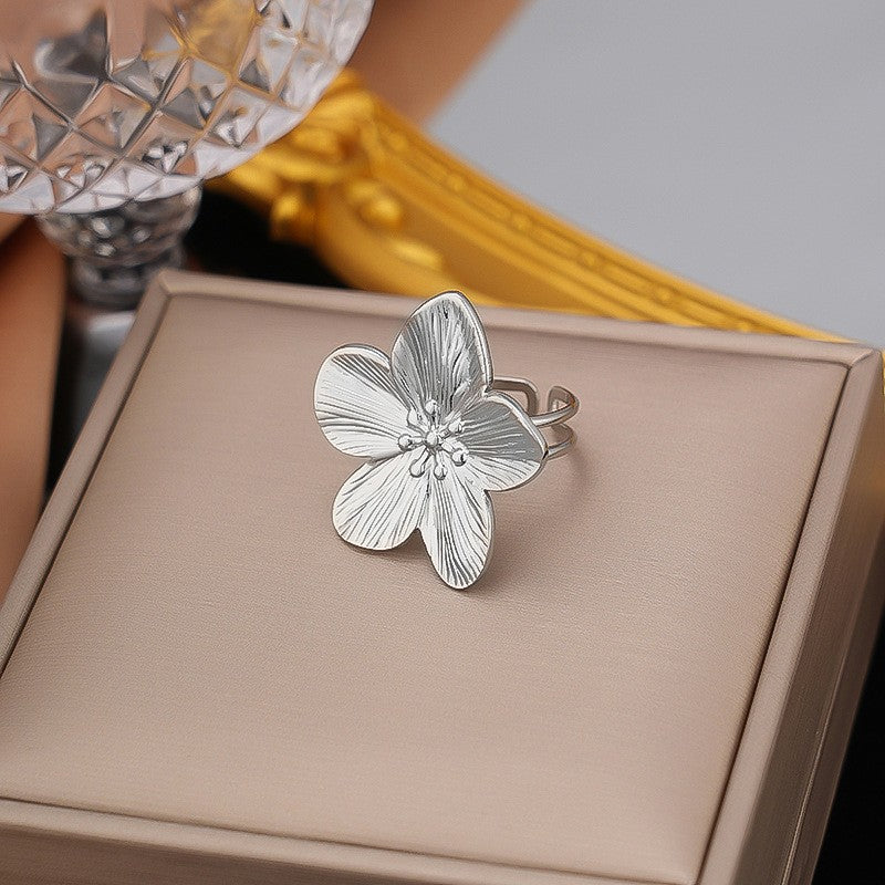 Five-petal stamens ring steel color
