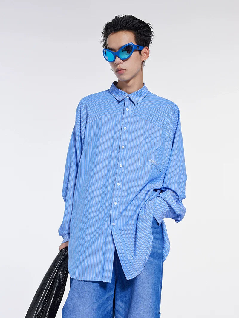 Blue Stripe Long Sleeve Shirt